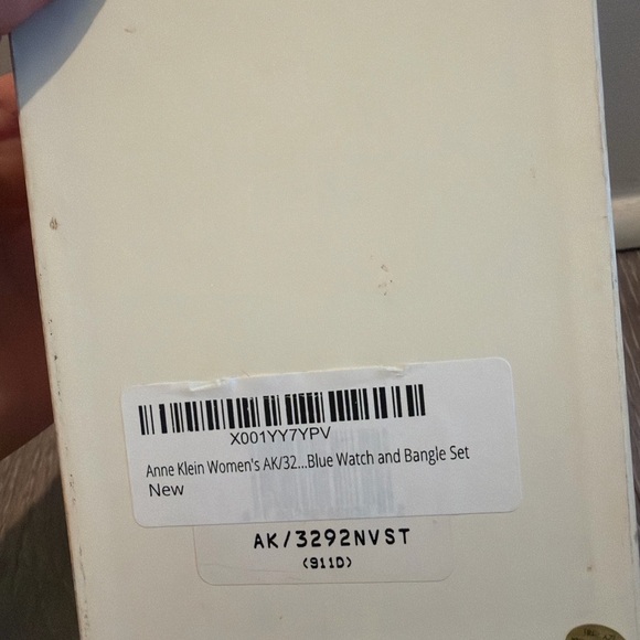 Anne Klein Swarovski Crystal Watch & Bangle Set AK/3292NVST Blue Dial Rose Gold - Picture 4 of 4